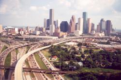 Houston Skyline from Katy Freeway